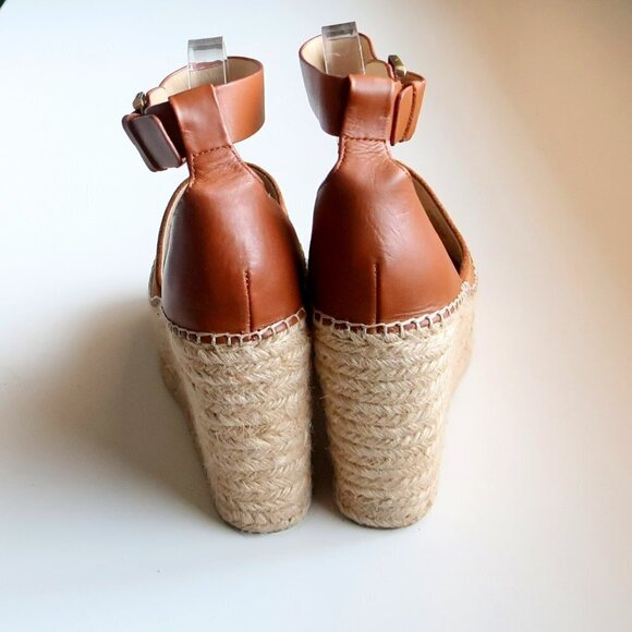 Marc Fisher Adalyn Brown Suede & Leather Platform Espadrille Ankle Strap Sandals - Picture 5 of 16